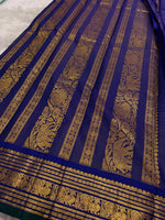 Load image into Gallery viewer, Classic Royal Blue Elegance Kanchipuram Handloom Silk Saree SS27598

