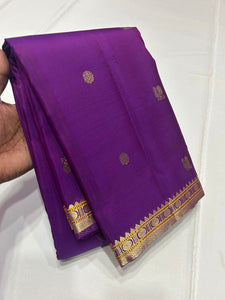 Classic Violet Kanchipuram Handloom Silk Saree SS25839