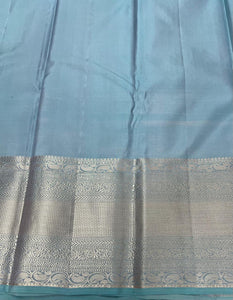 Classic Sky Blue 2gm Zari Elegance Kanchipuram Handloom Silk Saree SS24599