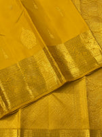 Load image into Gallery viewer, Classic Mango Yellow 2gm Zari Elegance Kanchipuram Handloom Silk Saree SS27359

