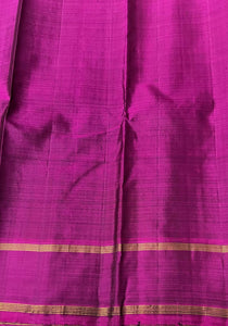 Classic Blue & Wine Plum 2gm Zari Elegance Kanchipuram Handloom Silk Saree SS24123