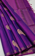Load image into Gallery viewer, Classic Fuchsia Pink Elegance Handloom Soft Silk Saree SS27067
