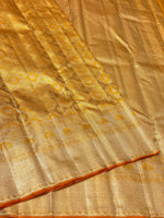 Load image into Gallery viewer, Classic Golden Yellow 2gm Zari Brocade Bridal Elegance Kanchipuram Tissue Handloom Silk Saree SS22124
