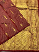 Load image into Gallery viewer, Classic Brick Red 2gm Zari Kanchipuram Handloom Silk Saree SS25974
