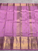 Load image into Gallery viewer, Classic Lilac 2gm Zari Bridal Elegance Kanchipuram Handloom Silk Saree SS28257
