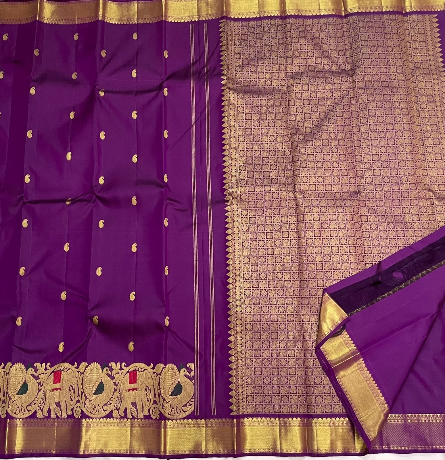 Classic Vadamalli 1gm Zari Elegance Kanchipuram Handloom Silk Saree SS24710