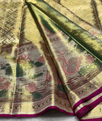 Load image into Gallery viewer, Classic Gold 2gm Zari Bridal Elegance Kanchipuram Handloom Silk Saree SS25366
