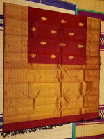 Load image into Gallery viewer, Classic Brick Red 2gm Zari Bridal Elegance Kanchipuram Handloom Silk Saree SS25917
