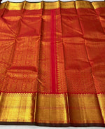 Load image into Gallery viewer, Classic Chilli Red 2gm Zari Bridal Elegance Kanchipuram Handloom Silk Saree SS24764
