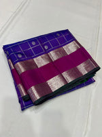 Load image into Gallery viewer, Classic Violet Blue &amp; Ruby Pink Elegance Kanchipuram Silk Saree SS23914
