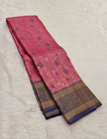 Load image into Gallery viewer, Classic Onion Pink &amp; Royal Blue 2gm Zari Kanchipuram Handloom Silk Saree SS26362
