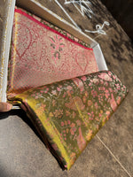 Load image into Gallery viewer, Classic Olive Green Meenakari Bridal Elegance Kanchipuram Handloom Silk Saree SS27613
