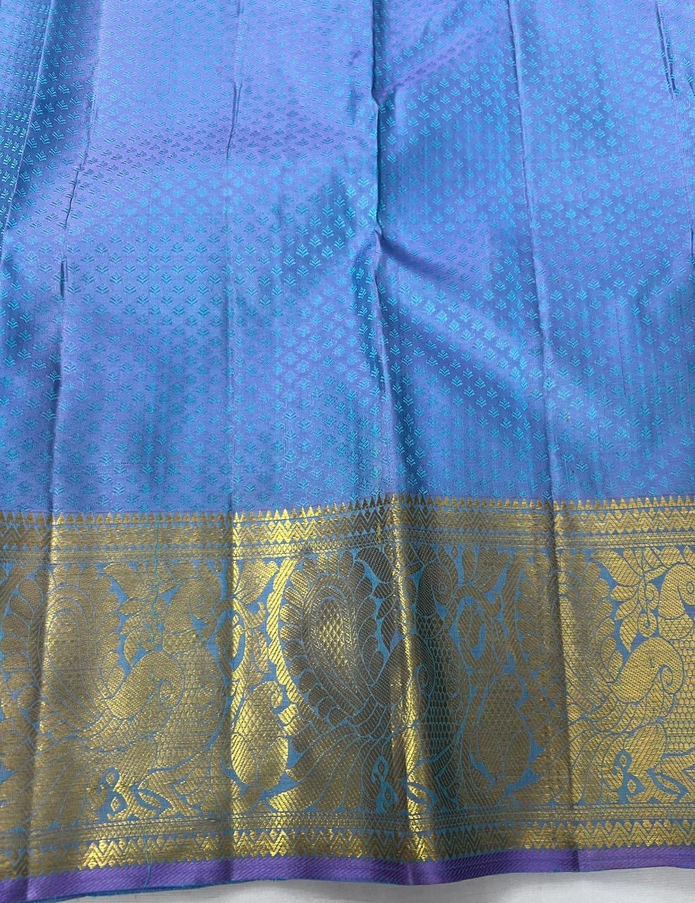 Classic Ice Blue 2gm Zari Bridal Elegance Kanchipuram Handloom Silk Saree SS24765