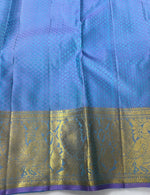 Load image into Gallery viewer, Classic Ice Blue 2gm Zari Bridal Elegance Kanchipuram Handloom Silk Saree SS24765
