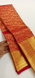 Load image into Gallery viewer, Classic Chilli Red Bridal Elegance Kanchipuram Handloom Silk Saree SS24186
