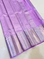 Load image into Gallery viewer, Classic Lavender 2gm Zari Bridal Elegance Kanchipuram Handloom Silk Saree SS24365
