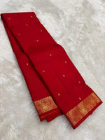 Load image into Gallery viewer, Classic Carmine Red Elegance Kanchipuram Handloom Silk Saree SS27368
