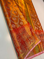 Load image into Gallery viewer, Classic Orange Bridal Elegance Tissue Kanchipuram Handloom Silk Saree SS27991
