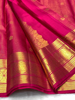 Load image into Gallery viewer, Classic Ruby Pink 2gm Zari Elegance Kanchipuram Handloom Silk Saree SS27499
