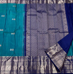 Load image into Gallery viewer, Classic Jade Green 1gm Zari Plain Butta Elegance Kanchipuram Handloom Silk Saree SS23692
