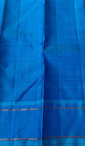 Classic Lavender & Azure Blue 4gm Zari Bridal Elegance Kanchipuram Handloom Silk Saree SS23762