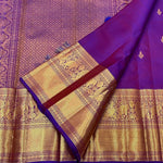 Load image into Gallery viewer, Classic Vadamalli Purple 2gm Zari Bridal Elegance Kanchipuram Handloom Silk Saree SS24810
