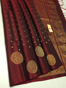 Classic Syrup Brown Elegance Handloom Soft Silk Saree SS24267