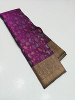 Load image into Gallery viewer, Classic Jam Purple 2gm Zari Brocade Kanchipuram Handloom Silk Saree SS26760
