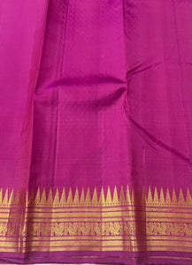 Classic Baby Pink & Wine Purple 2gm Zari Kanchipuram Handloom Silk Saree SS25580