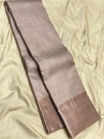 Load image into Gallery viewer, Classic Cream Grey 2gm Antique Zari Bridal Elegance Kanchipuram Handloom Silk Saree SS25323
