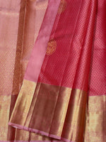 Load image into Gallery viewer, Classic Rose Pink 2gm Zari Brocade Bridal Elegance Kanchipuram Handloom Silk Saree SS26973

