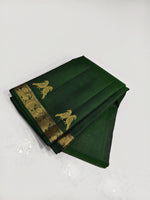 Load image into Gallery viewer, Classic Bottle Green 2gm Zari Kanchipuram Handloom Silk Saree SS26237
