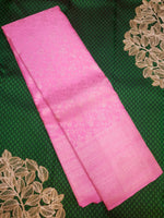 Load image into Gallery viewer, Classic Baby Pink 2gm Zari Turning Border Bridal Elegance Kanchipuram Handloom Silk Saree SS25681
