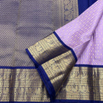 Load image into Gallery viewer, Classic Lavender &amp; Navy Blue Korvai Elegance Kanchipuram Handloom Silk Saree SS27553
