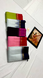 Load image into Gallery viewer, Classic Pink &amp; Chilli Red Elegance Kanchipuram Handloom Silk Saree SS25314
