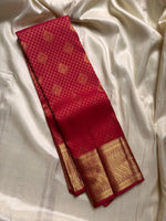 Load image into Gallery viewer, Classic Ruby Pink 3gm Gold Zari Bridal Elegance Kanchipuram Handloom Silk Saree SS23615
