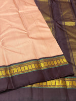 Load image into Gallery viewer, Classic Pastel Cocoa &amp; Coffee Brown 2gm Zari Elegance Kanchipuram Handloom Silk Saree SS25306
