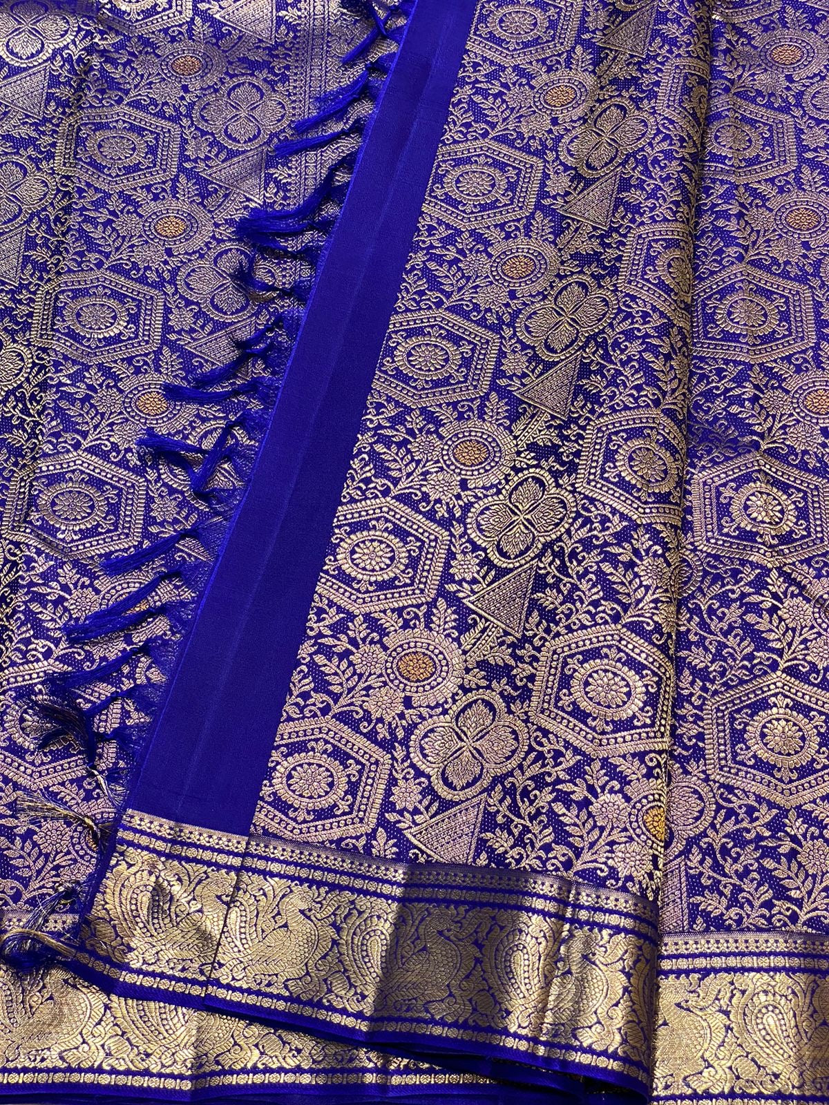 Classic Royal Blue 3gm Zari Elegance Kanchipuram Handloom Silk Saree SS23601