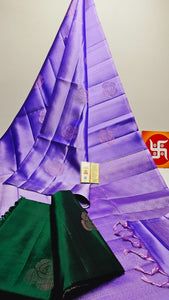 Classic Lavender Elegance Handloom Soft Silk Saree SS25743