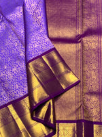 Load image into Gallery viewer, Classic Lavender &amp; Vadamalli 2gm Zari Bridal Elegance Kanchipuram Handloom Silk Saree SS25273
