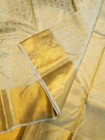 Load image into Gallery viewer, Classic Butter Cream 2gm Zari Elegance Kanchipuram Handloom Silk Saree SS28429
