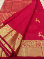 Load image into Gallery viewer, Classic Pink 1gm Zari Bridal Elegance Kanchipuram Handloom Silk Saree SS24759
