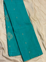 Load image into Gallery viewer, Classic Sea Green 1gm Zari Elegance Kanchipuram Handloom Silk Saree SS27960
