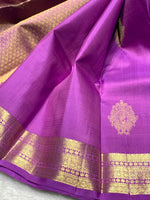 Load image into Gallery viewer, Classic Lavender Pink 2gm Zari Kanchipuram Handloom Silk Saree SS25573

