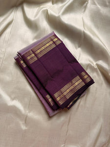 Classic Pastel Onion Pink & Berry Plum Kanchipuram Handloom Silk Saree SS26095