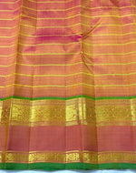 Load image into Gallery viewer, Classic Lime Yellow &amp; Orange 2gm Zari Kanchipuram Handloom Silk Saree SS25579
