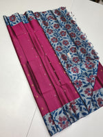 Load image into Gallery viewer, Dark Wine &amp; Grey Blue Double Warp Elegance Kanchipuram Handloom Silk Saree SS20570

