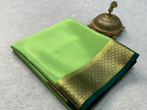 Classic Pastel Green Elegance Mysore Silk Saree SS24641