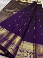 Load image into Gallery viewer, Classic Vadamalli Bridal Elegance Kanchipuram Handloom Silk Saree SS27190
