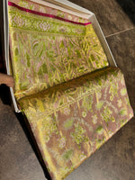 Load image into Gallery viewer, Pastel Cocoa 1gm Zari Bridal Elegance Kanchipuram Handloom Silk Saree SS23853
